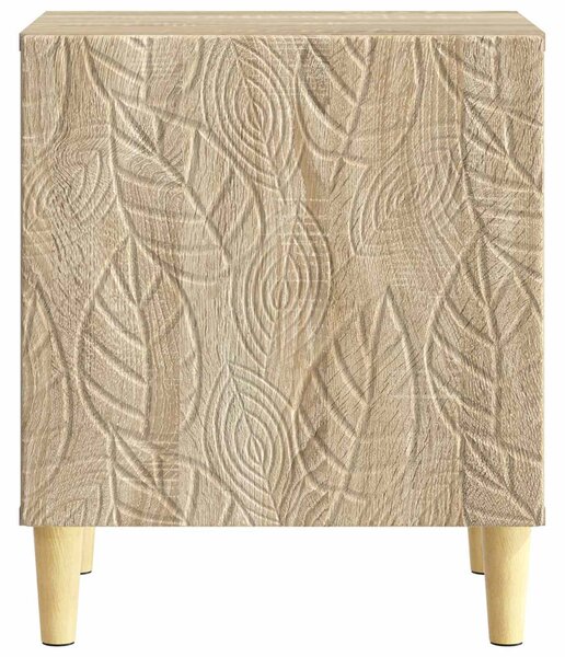VidaXL Éjjeli asztal Sonoma Tölgy 43 x 34,5 x 50 cm Szerelt Fa