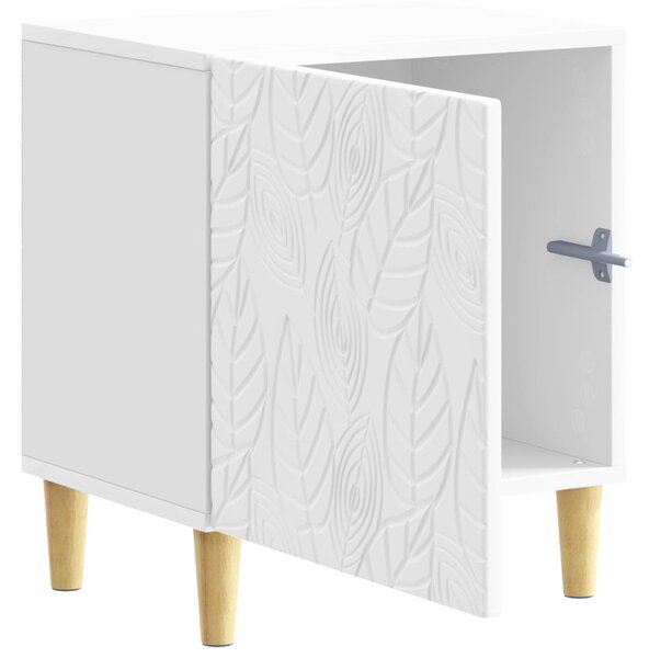 Éjjeli asztal 2 pcs Magasfényű Fehér 43 x 34,5 x 50 cm