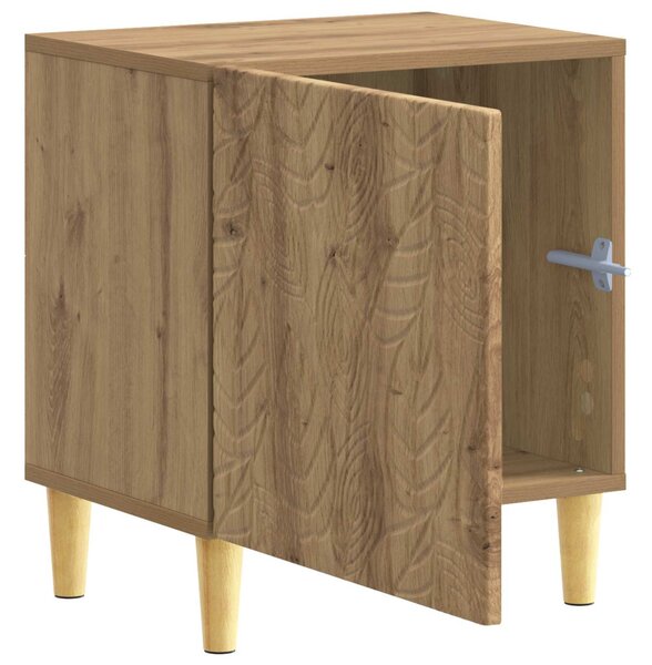 VidaXL Éjjeli asztal 2 pcs Kézműves Tölgy 43 x 34,5 x 50 cm Szerelt Fa