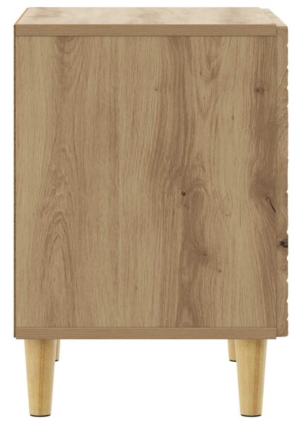 VidaXL Éjjeli asztal 2 pcs Kézműves Tölgy 43 x 34,5 x 50 cm Szerelt Fa