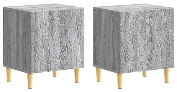 VidaXL Éjjeli asztal 2 pcs Szürke Sonoma 43 x 34,5 x 50 cm Szerelt Fa