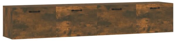 2 db füstös tölgy színű szerelt fa faliszekrény 100x36,5x35 cm