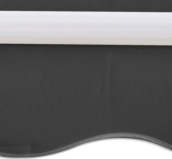 VidaXL kézi működtetésű összecsukható napellenző, antracit, 300 cm