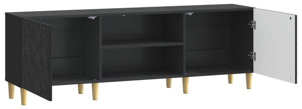 TV szekrény 150 x 31 x 50 cm Fekete Szerelt Fa