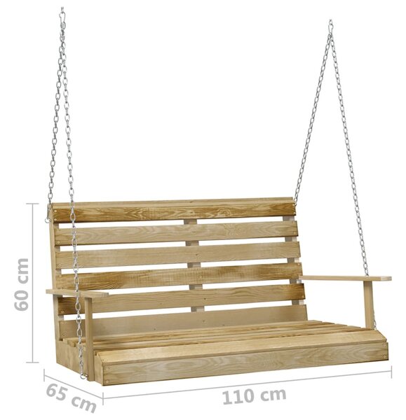 VidaXL impregnált fenyőfa hintapad 110 cm