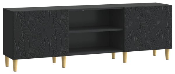 TV szekrény 150 x 31 x 50 cm Fekete Szerelt Fa