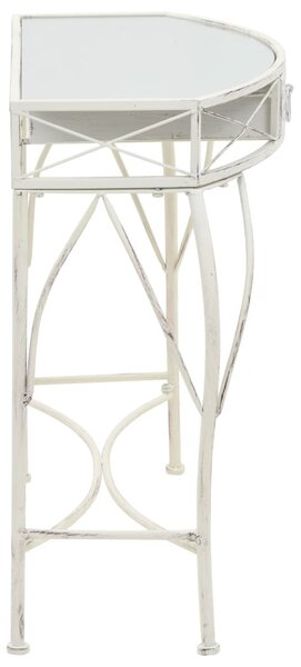 Francia stílusú fehér fém kisasztal 82 x 39 x 76 cm