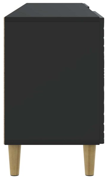 TV szekrény 150 x 31 x 50 cm Fekete Szerelt Fa