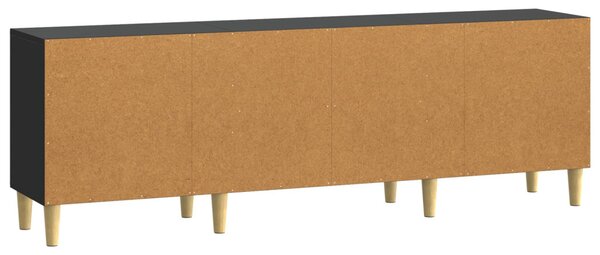 TV szekrény 150 x 31 x 50 cm Fekete Szerelt Fa