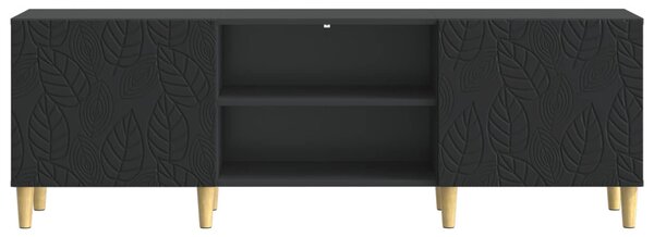 TV szekrény 150 x 31 x 50 cm Fekete Szerelt Fa