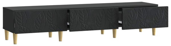 TV szekrény 147 x 34,5 x 30 cm Fekete Szerelt Fa