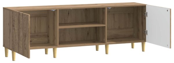 TV szekrény 150 x 31 x 50 cm Kézműves Tölgy Szerelt Fa
