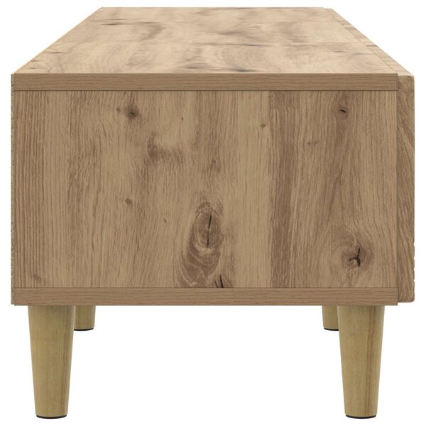 TV szekrény 147 x 34,5 x 30 cm Kézműves Tölgy Szerelt Fa