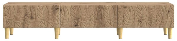 TV szekrény 147 x 34,5 x 30 cm Kézműves Tölgy Szerelt Fa