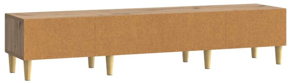 TV szekrény 147 x 34,5 x 30 cm Kézműves Tölgy Szerelt Fa