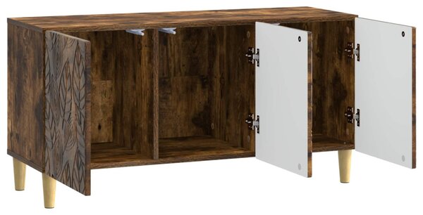 TV szekrény 99 x 34,5 x 50 cm Füstös Tölgy Szerelt Fa