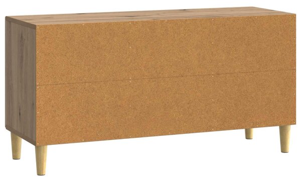 TV szekrény 99 x 34,5 x 50 cm Kézműves Tölgy Szerelt Fa