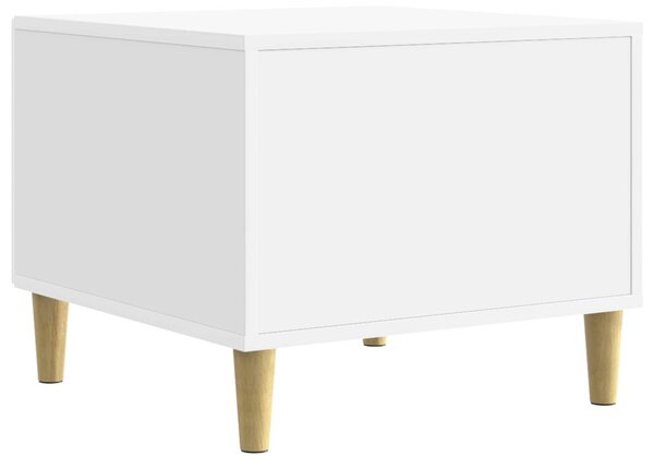 Dohányzóasztal Magasfényű Fehér 50 x 49 x 40 cm Szerelt Fa