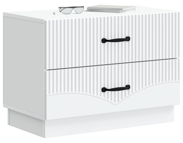 VidaXL Éjjeliszekrény fiókkal Fehér 62 x 34,5 x 44,5 cm Szerelt Fa