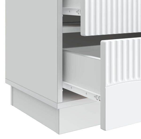 VidaXL Éjjeliszekrény fiókkal Fehér 62 x 34,5 x 44,5 cm Szerelt Fa