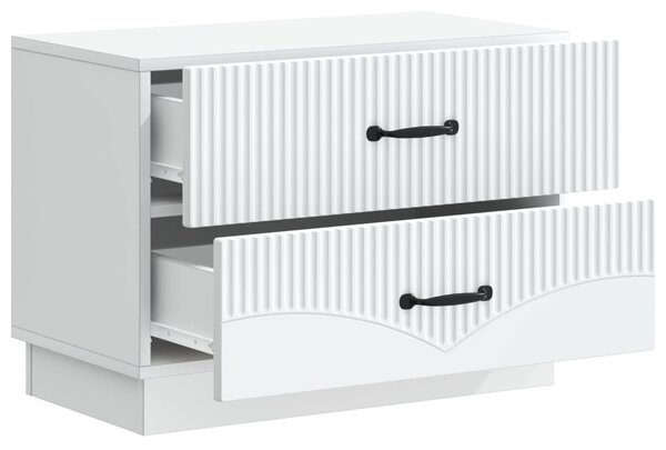 VidaXL Éjjeliszekrény fiókkal Fehér 62 x 34,5 x 44,5 cm Szerelt Fa
