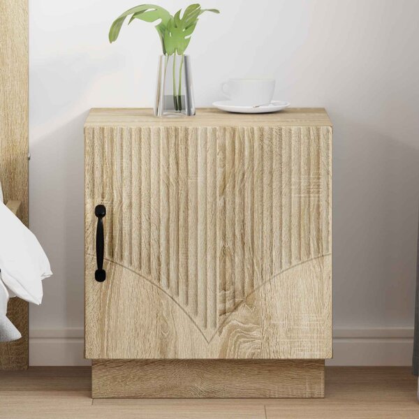 VidaXL Éjjeli asztal Sonoma Tölgy 43 x 34,5 x 47 cm Szerelt Fa
