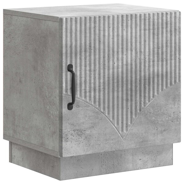 VidaXL Éjjeli asztal Beton Szürke 43 x 34,5 x 47 cm Szerelt Fa