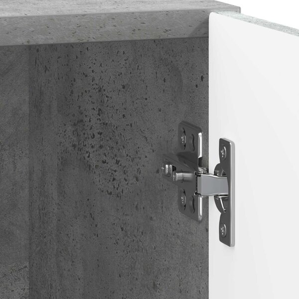 VidaXL Éjjeli asztal Beton Szürke 43 x 34,5 x 47 cm Szerelt Fa