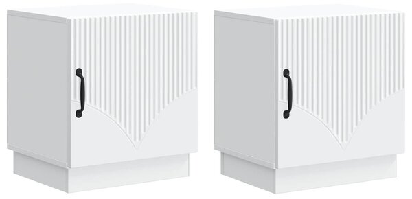 VidaXL Éjjeli asztal 2 pcs Fehér 43 x 34,5 x 47 cm Szerelt Fa