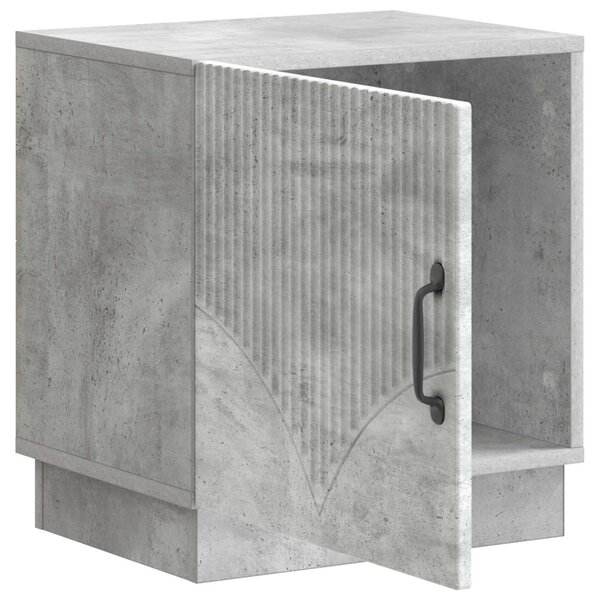 VidaXL Éjjeli asztal Beton Szürke 43 x 34,5 x 47 cm Szerelt Fa