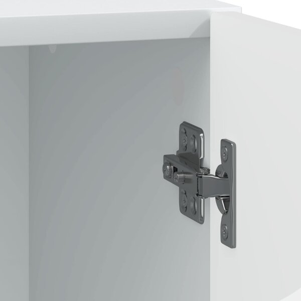 VidaXL Éjjeli asztal Fehér 43 x 34,5 x 47 cm Szerelt Fa