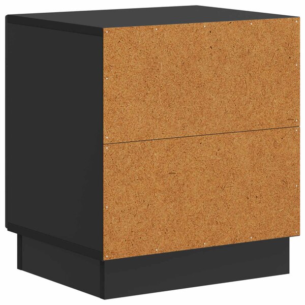 Éjjeli asztal 2 pcs Fekete 43 x 34,5 x 47 cm Szerelt Fa