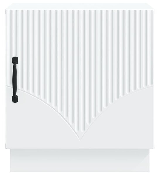 VidaXL Éjjeli asztal Fehér 43 x 34,5 x 47 cm Szerelt Fa
