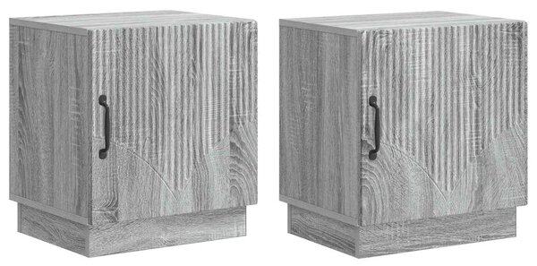 VidaXL Éjjeli asztal 2 pcs Szürke Sonoma 43 x 34,5 x 47 cm Szerelt Fa