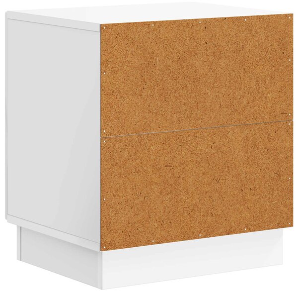 Éjjeli asztal 2 pcs Magasfényű Fehér 43 x 34,5 x 47 cm