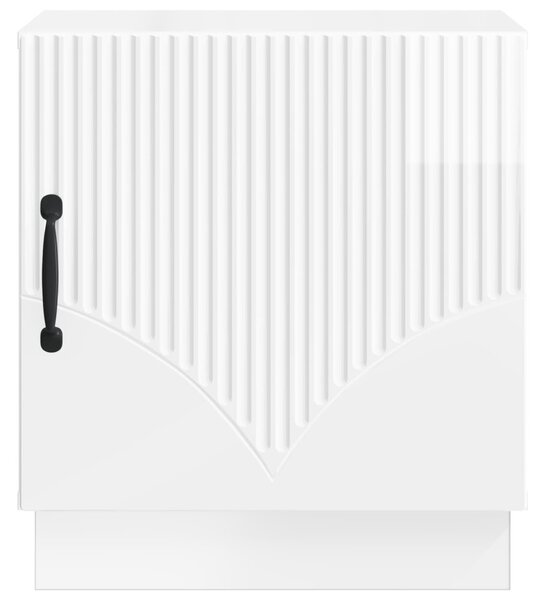 Éjjeli asztal 2 pcs Magasfényű Fehér 43 x 34,5 x 47 cm