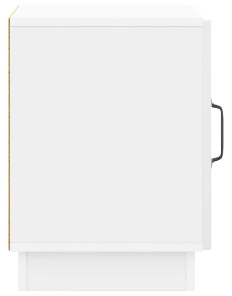 Éjjeli asztal 2 pcs Magasfényű Fehér 43 x 34,5 x 47 cm