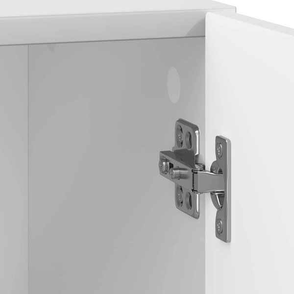 Éjjeli asztal 2 pcs Magasfényű Fehér 43 x 34,5 x 47 cm