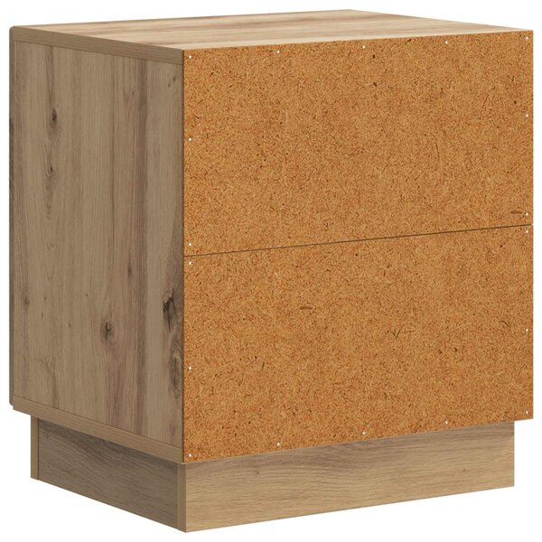 VidaXL Éjjeli asztal 2 pcs Kézműves Tölgy színű 43 x 34,5 x 47 cm