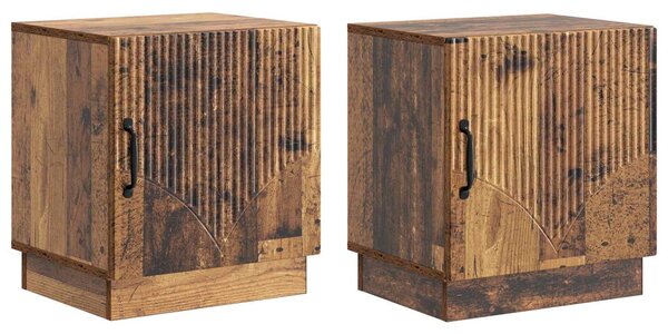 VidaXL Éjjeli asztal 2 pcs Antik Fa 43 x 34,5 x 47 cm Szerelt Fa