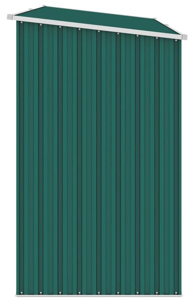 Zöld horganyzott acél kerti tűzifatároló 245 x 98 x 159 cm