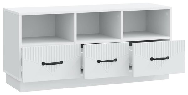 TV szekrény fiókkal Fehér 102 x 34,5 x 47 cm Szerelt Fa