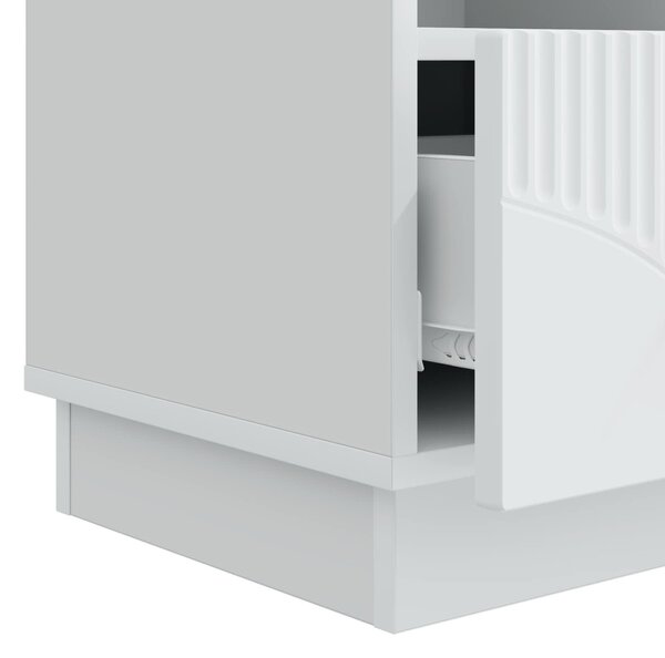 TV szekrény fiókkal Fehér 102 x 34,5 x 47 cm Szerelt Fa