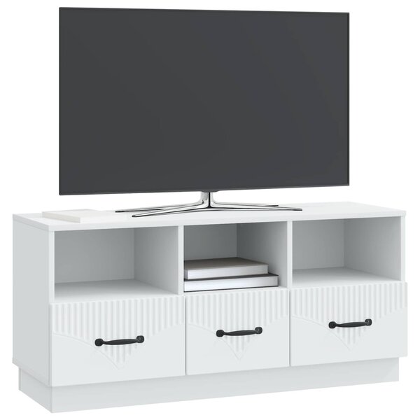 TV szekrény fiókkal Fehér 102 x 34,5 x 47 cm Szerelt Fa