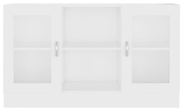 Fehér szerelt fa vitrinszekrény 120 x 30,5 x 70 cm