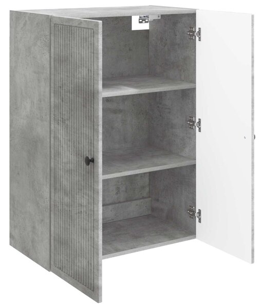Fali szekrény Betonszürke 66 x 34,5 x 90 cm Szerelt Fa