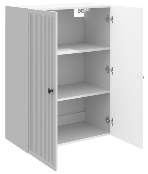 Fali szekrény Magasfényű Fehér 66 x 34,5 x 90 cm Szerelt Fa