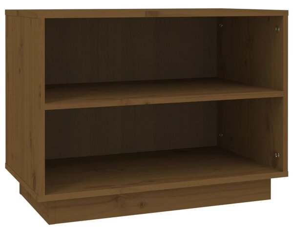 Mézbarna tömör fenyőfa cipősszekrény 60 x 34 x 45 cm