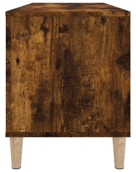 Füstös tölgy színű szerelt fa hanglemezszekrény 100x38x48 cm