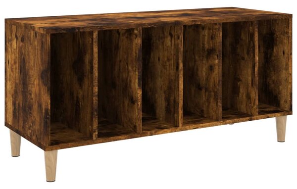 Füstös tölgy színű szerelt fa hanglemezszekrény 100x38x48 cm